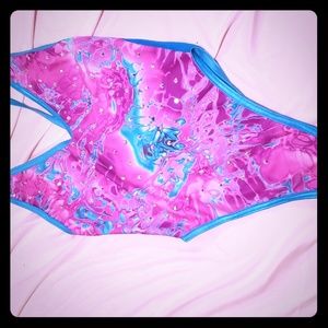 Uv glow exotic dance 1 piece custom made